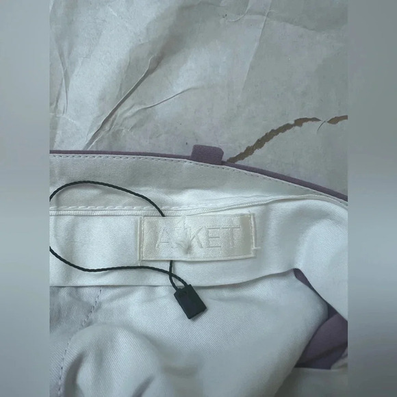 ARKET Womens Viscose Tapered Leg High Waist Trousers Pants Purple Sz 12 US 42 EU - Picture 9 of 11